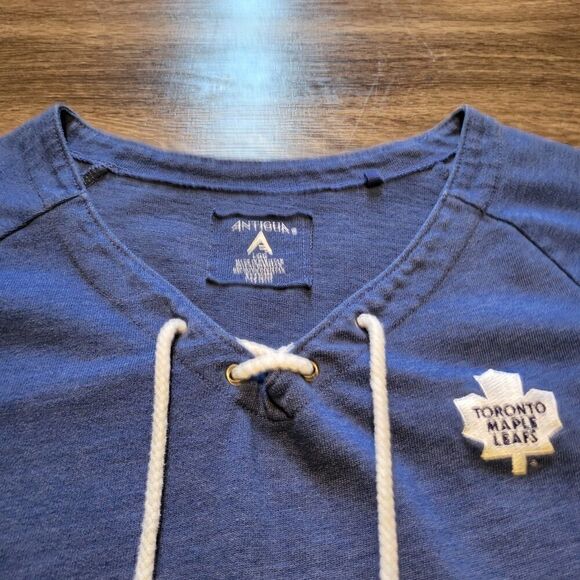 Antigua NHL Hockey Toronto Maple Leafs Jersey Style Shirt Womens Size Large - Picture 4 of 7